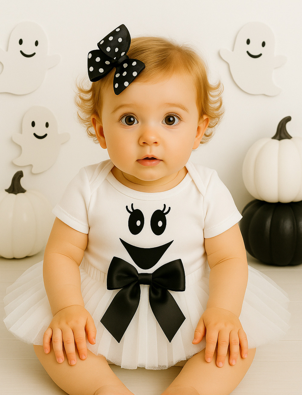 Ghost Halloween Tutu Costumes For Baby and Toddler Girls